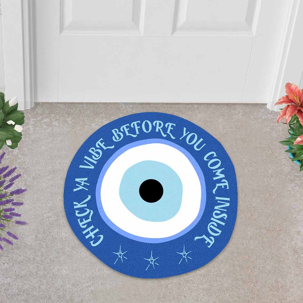 Check Ya Vibe - Evil Eye Witch Shaped Doormat