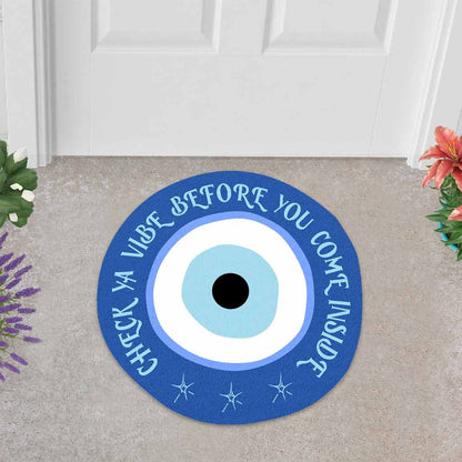Check Ya Vibe - Evil Eye Witch Shaped Doormat