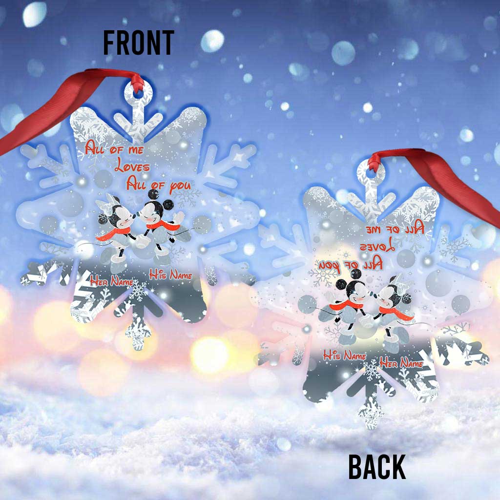All Of Me - Personalized Mouse Transparent Ornament