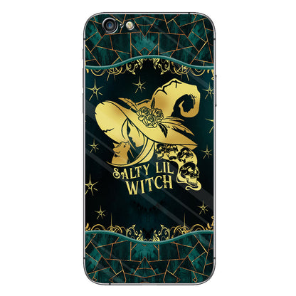 Salty Lil Witch Personalized Gold Green Printed Pattern Phone Case