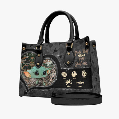 Best Nana Ever - Personalized Mother's Day Grandma Leather Handbag