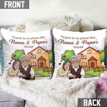 No Place Like Grandparent's House - Personalized Grandma Throw Pillow