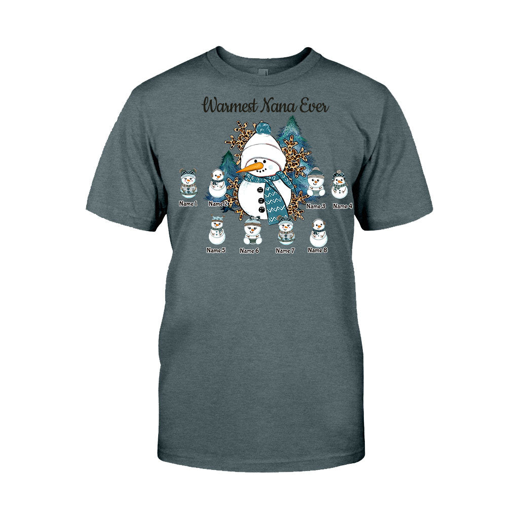 Warmest Grandma Ever - Personalized Christmas  T-shirt and Hoodie