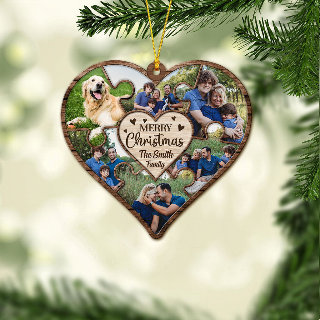 Together We Are A Family - Personalized Christmas Family Ornament (Printed On Both Sides)