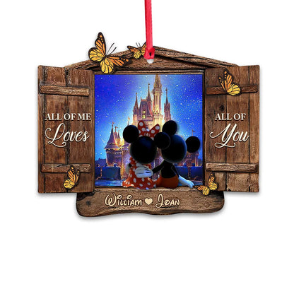 All Of Me Loves All Of You - Personalized Christmas Mouse Ornament (Printed On Both Sides)