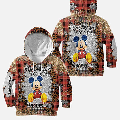We're Never Too Old - Personalized Christmas Mouse Hoodie and Leggings