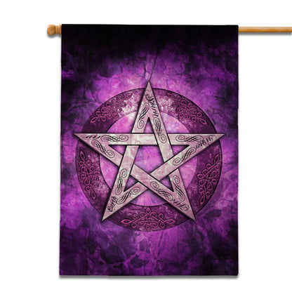 As Above So Below Pentagram Wicca - Witch House Flag 0822