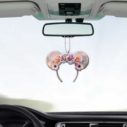 Flower Breath Mouse Ears - Car ornament (Printed On Both Sides)