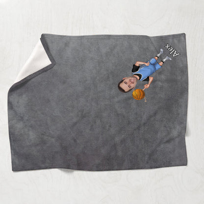 Love Sports - Personalized Basketball Blanket