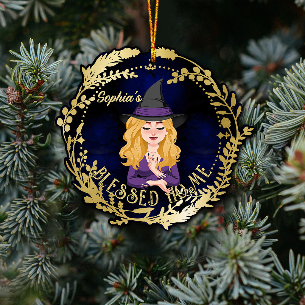 Blessed Home - Personalized Witch Ornament