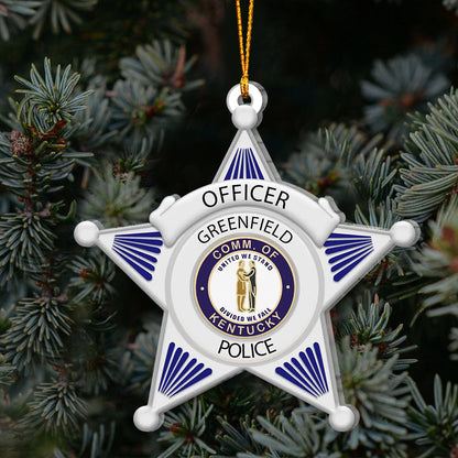 Police Badge - Personalized Police Officer Ornament