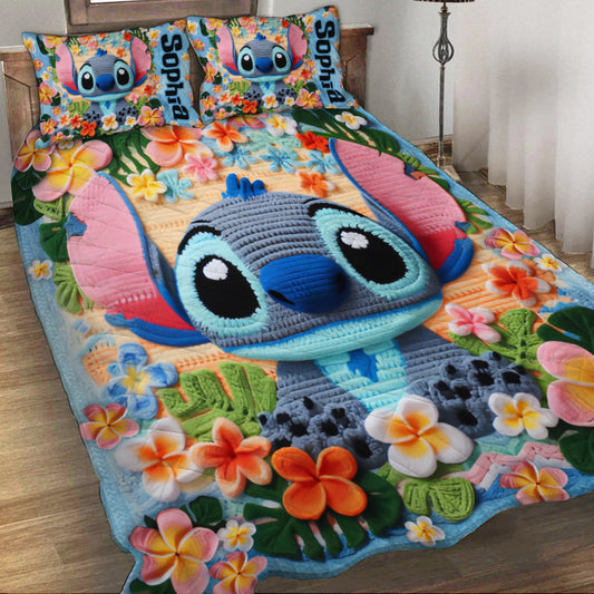 Ohana Means Family - Personalized Ohana Quilt Set