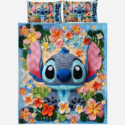 Ohana Means Family - Personalized Ohana Quilt Set