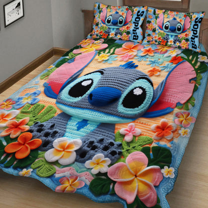 Ohana Means Family - Personalized Ohana Quilt Set