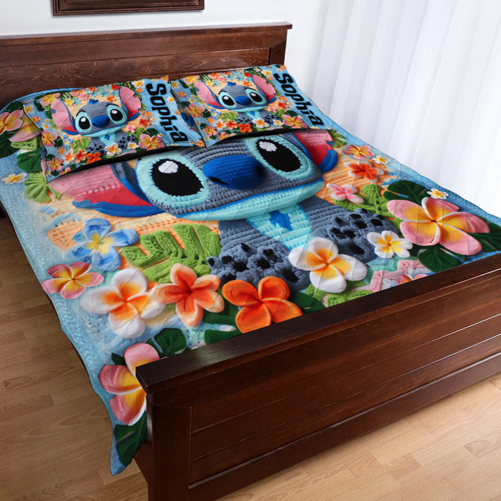 Ohana Means Family - Personalized Ohana Quilt Set