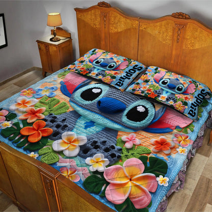 Ohana Means Family - Personalized Ohana Quilt Set