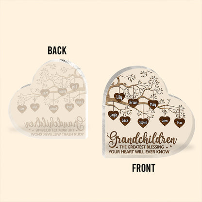 Grandkids Make Life More Grand - Personalized Mother's Day Grandma Custom Shaped Acrylic Plaque
