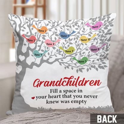 Grandma Family Tree - Personalized Mother's Day Grandma Throw Pillow