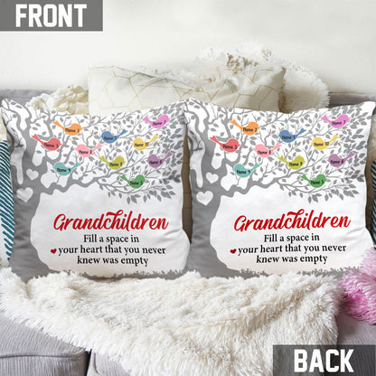 Grandma Family Tree - Personalized Mother's Day Grandma Throw Pillow