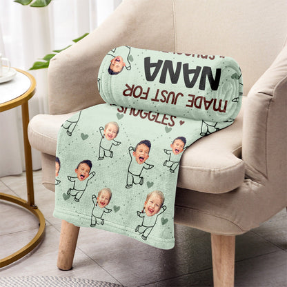 Made Just For Nana Snuggles - Personalized Mother's Day Grandma Blanket