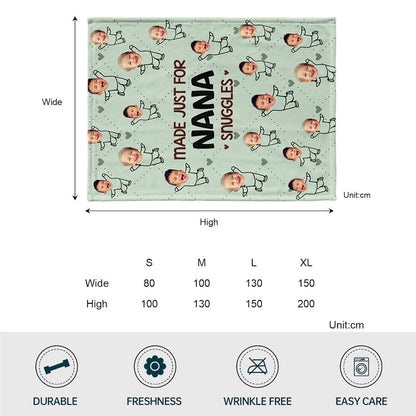 Made Just For Nana Snuggles - Personalized Mother's Day Grandma Blanket