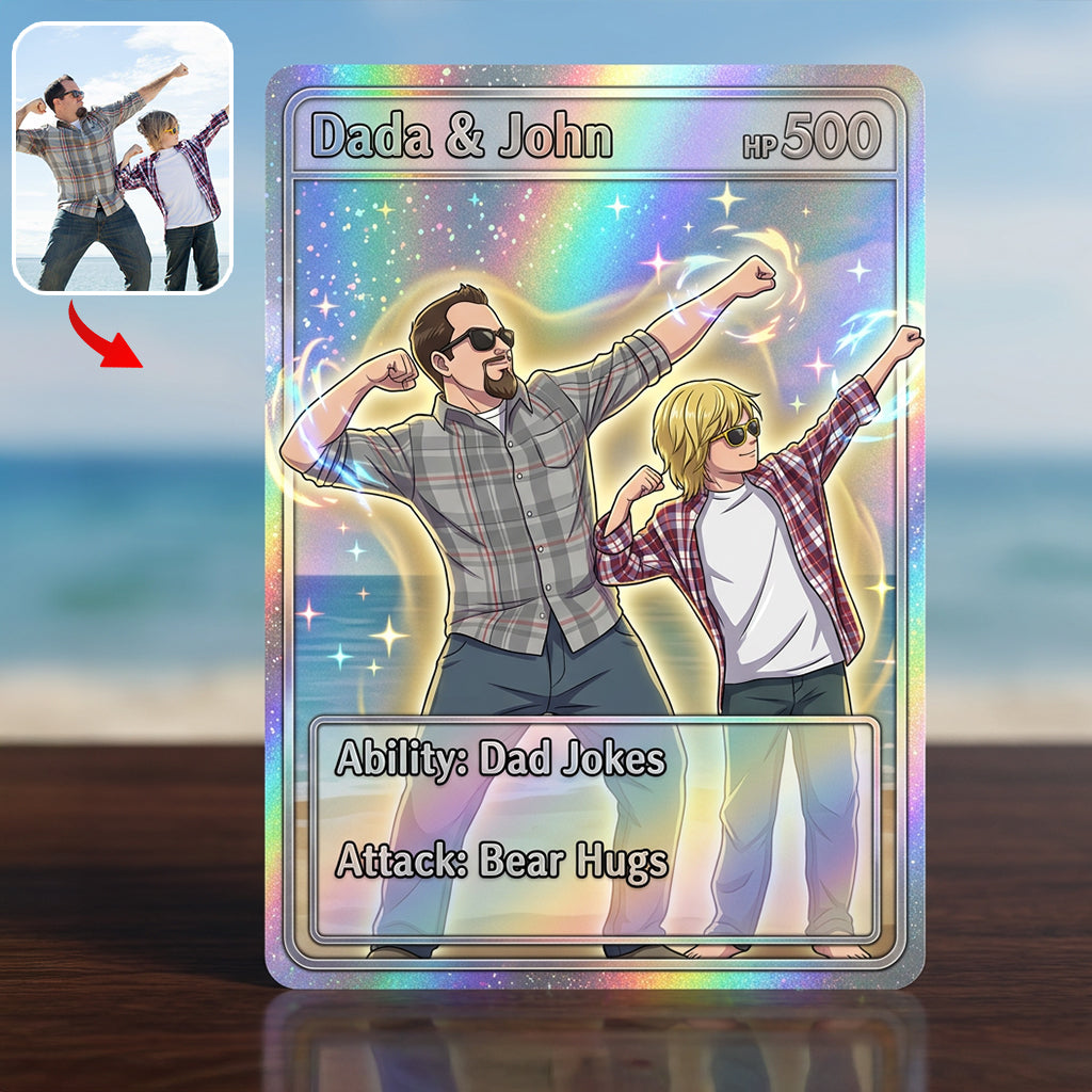 Funny Custom Card For Him/ Dad... - Personalized Monster Trainer Wallet Insert Card