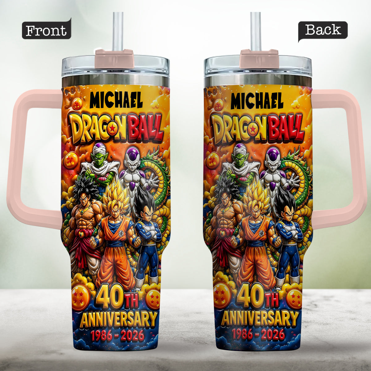 Best Memories - Personalized Seven Balls Tumbler With Handle