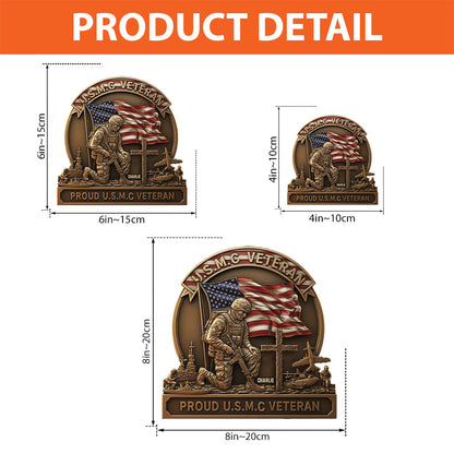 Proud Veteran - Personalized Veteran Custom Shaped Acrylic Plaque