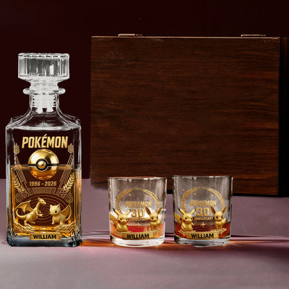 Monsters Trainer 30th Anniversary - Personalized Monster Trainer Whiskey Decanter Set