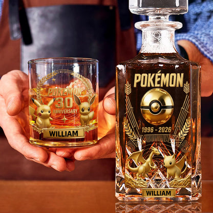 Monsters Trainer 30th Anniversary - Personalized Monster Trainer Whiskey Decanter Set
