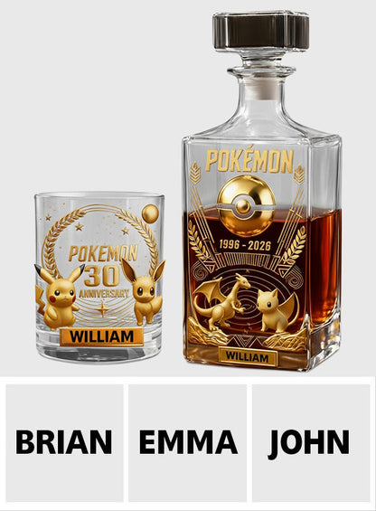 Monsters Trainer 30th Anniversary - Personalized Monster Trainer Whiskey Decanter Set