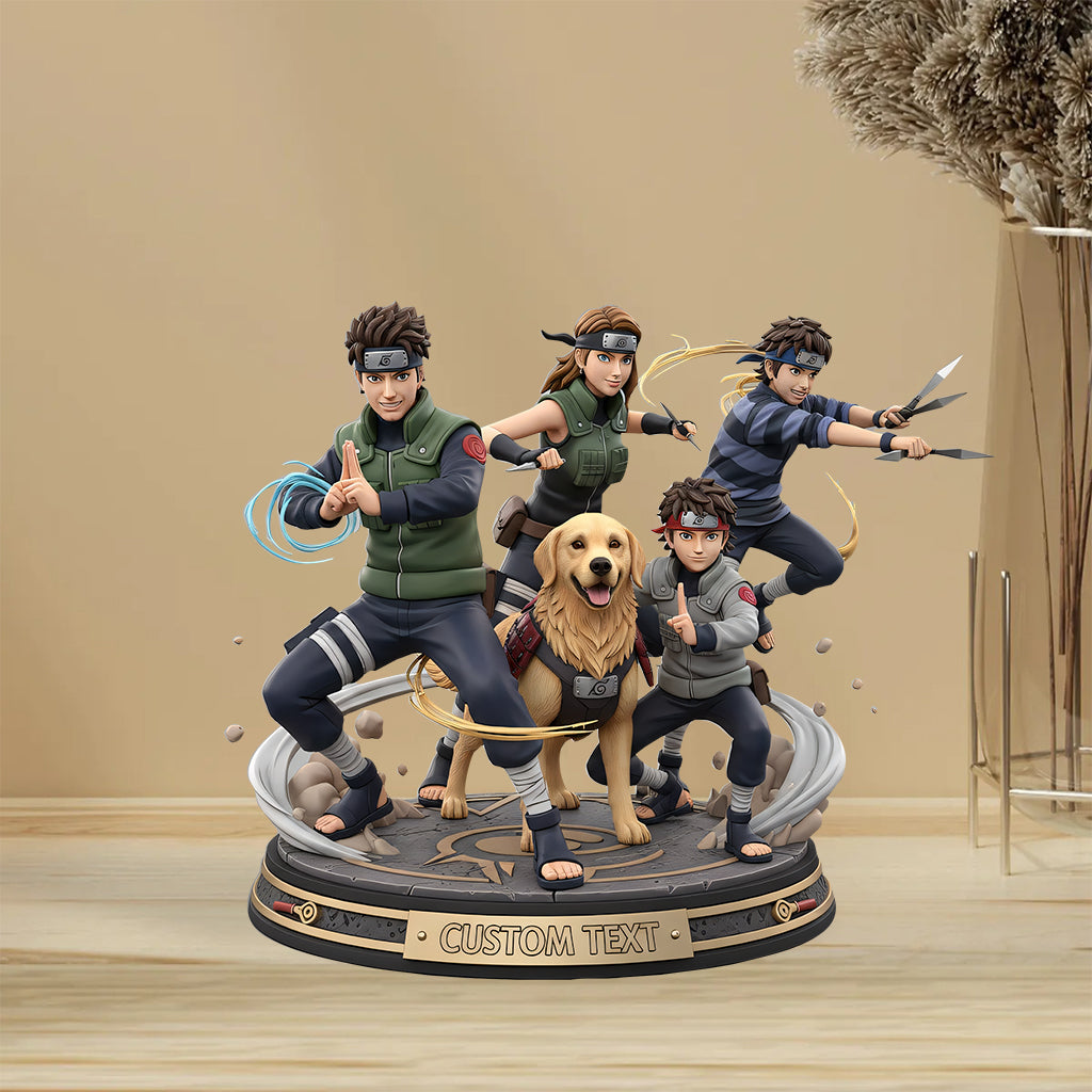 Ninja Figure Custom From Any Photo - Personalized Ninja Village Custom Shaped Acrylic Plaque