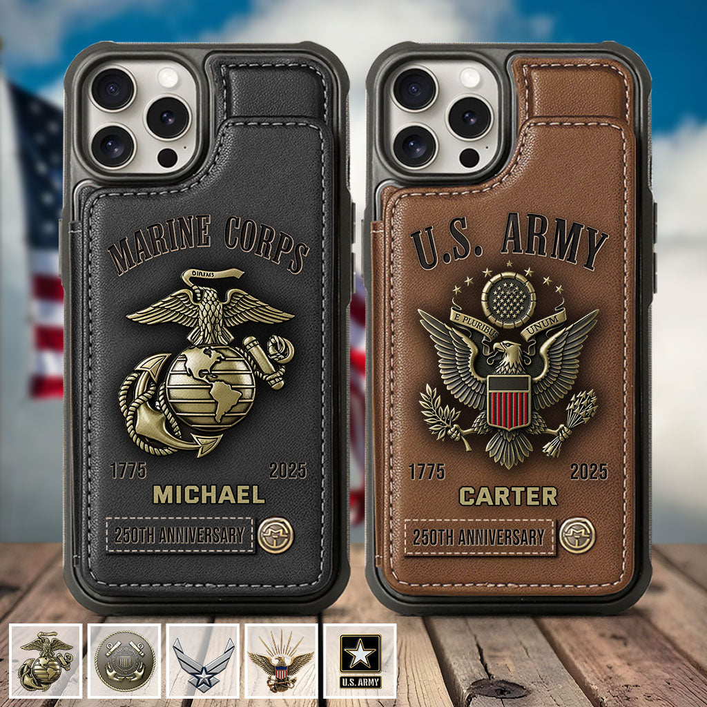 Proud Veteran - Personalized Veteran Wallet Phone Case