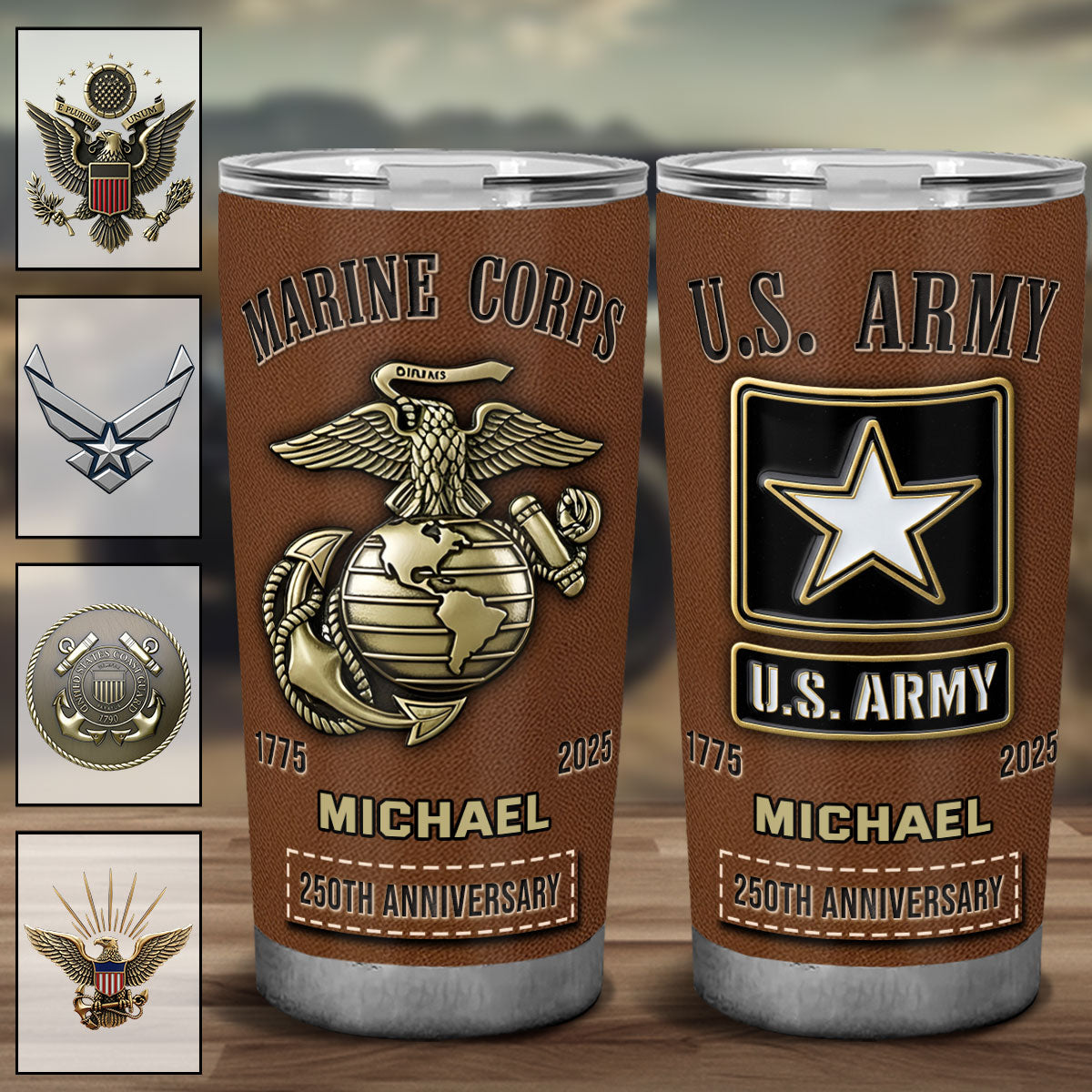 Proud Veteran - Personalized Veteran Tumbler