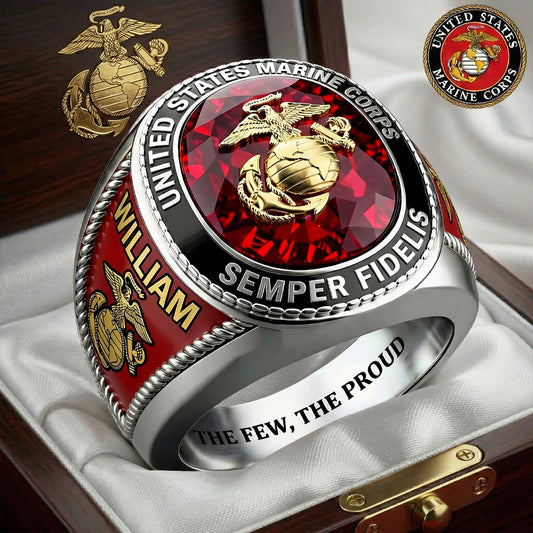 Duty & Honor - Personalized Veteran Signet Ring