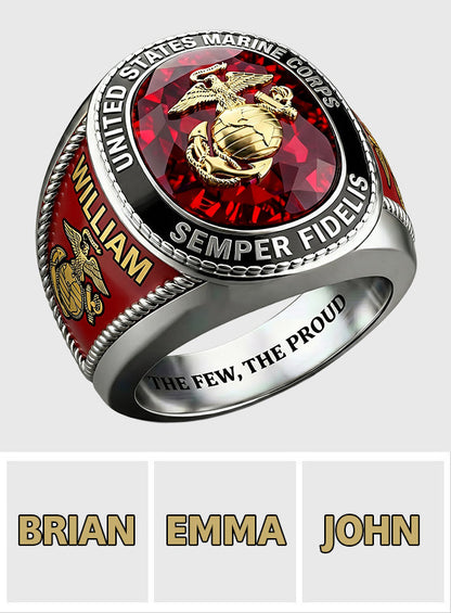 Duty & Honor - Personalized Veteran Signet Ring