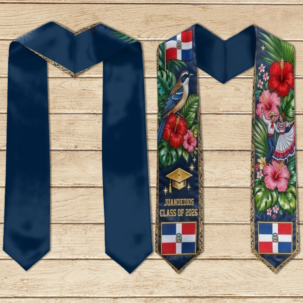 Proud Dominican Republic, Class Of 2026 - Personalized Graduation Graduation Stole