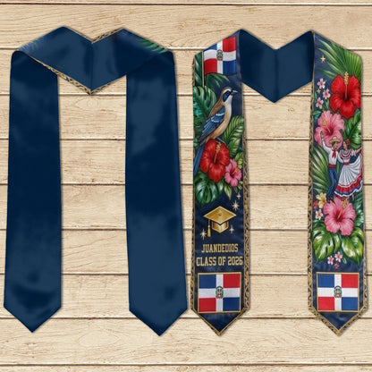 Proud Dominican Republic, Class Of 2026 - Personalized Graduation Graduation Stole