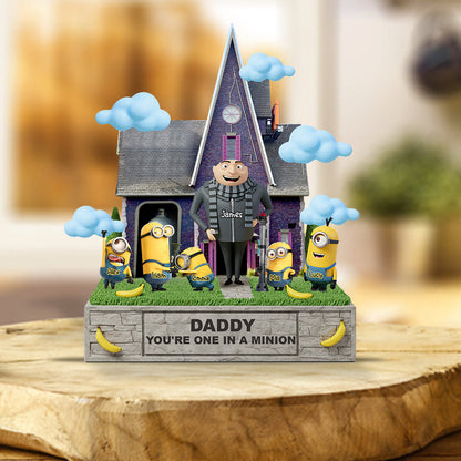 One In A Miniion Gift For Dad, Grandpa - Personalized Custom Shaped Acrylic Plaque