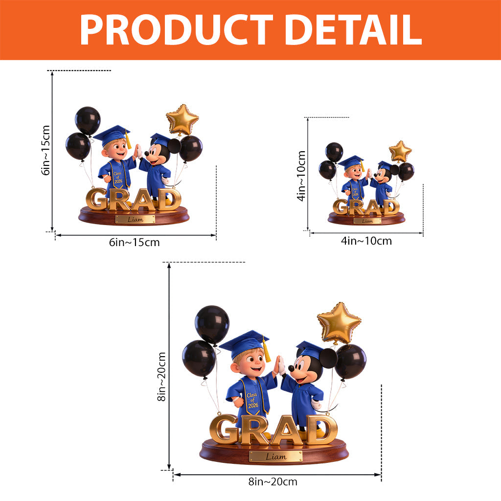 Graduation Cartoon - Personalized Graduation Custom Shaped Acrylic Plaque