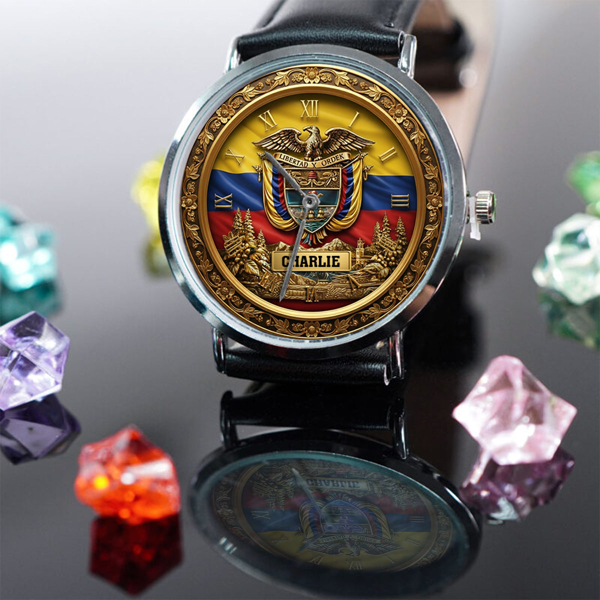 Proud Colombian - Personalized Expats Hand Watch