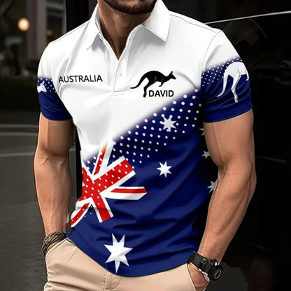 Happy Australia National Day - Personalized Expats Polo Shirt