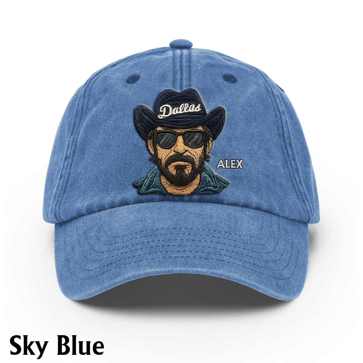 Vintage Mascot - Personalized Football Washed Denim Cap