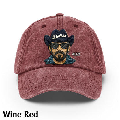 Vintage Mascot - Personalized Football Washed Denim Cap