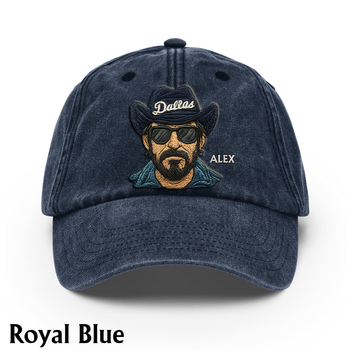 Vintage Mascot - Personalized Football Washed Denim Cap