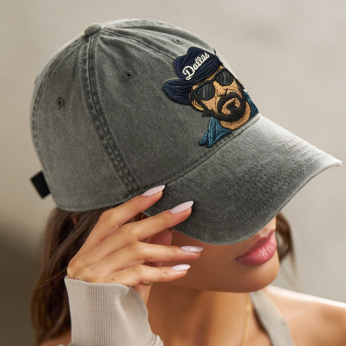 Vintage Mascot - Personalized Football Washed Denim Cap