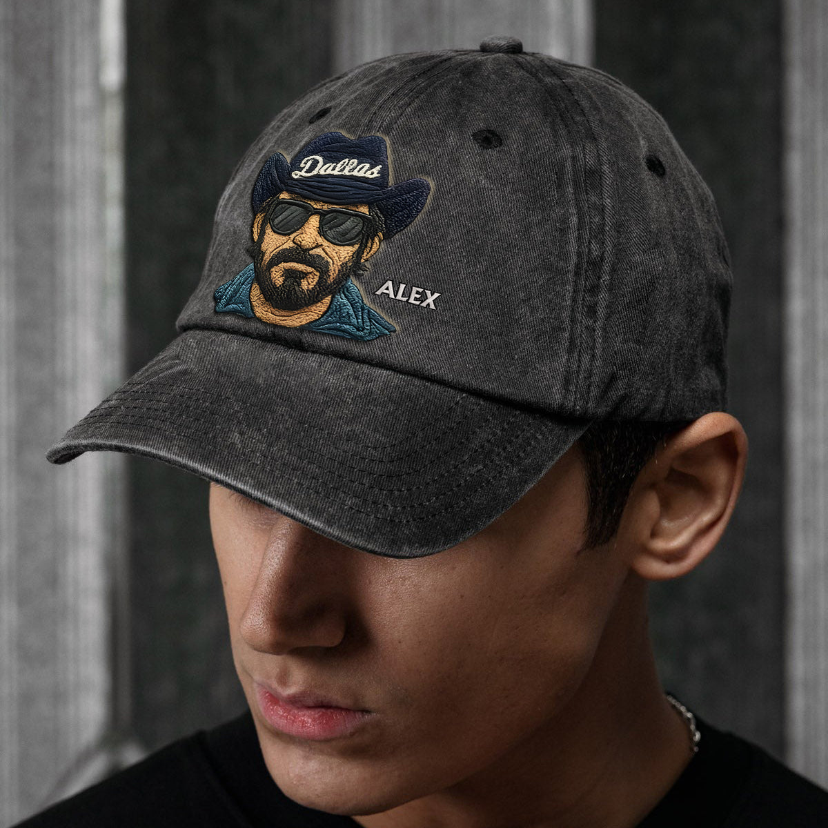 Vintage Mascot - Personalized Football Washed Denim Cap