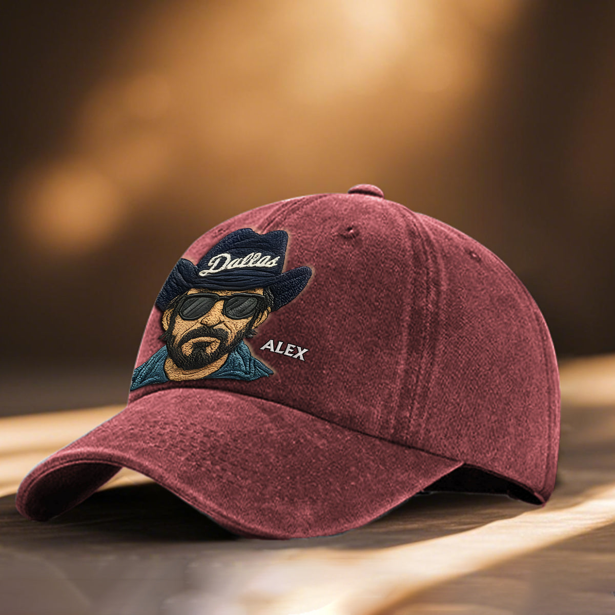 Vintage Mascot - Personalized Football Washed Denim Cap