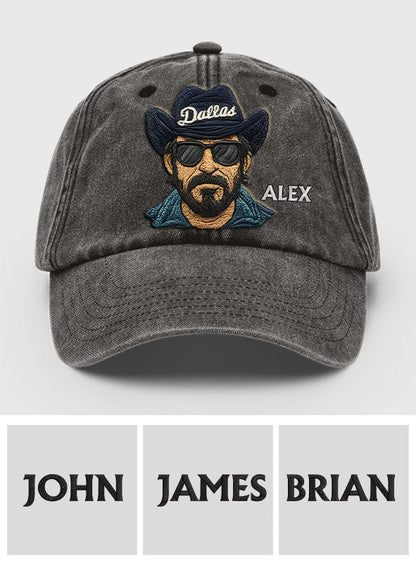Vintage Mascot - Personalized Football Washed Denim Cap