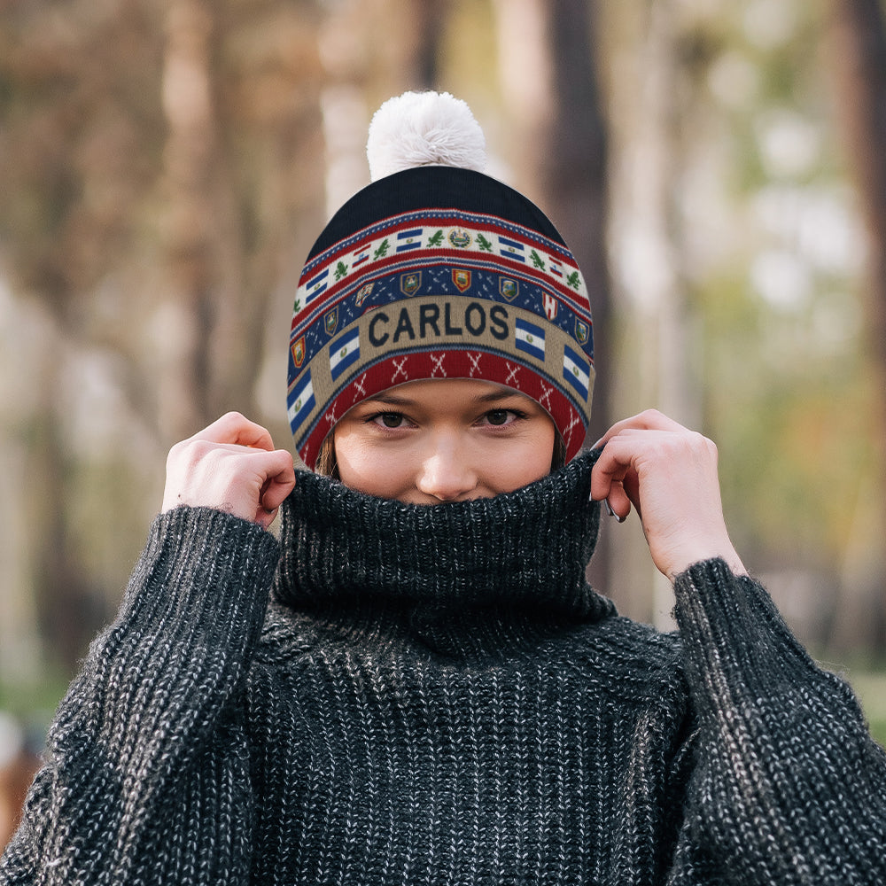 Proud El Salvador - Personalized Expats Beanie Hat